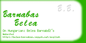 barnabas belea business card